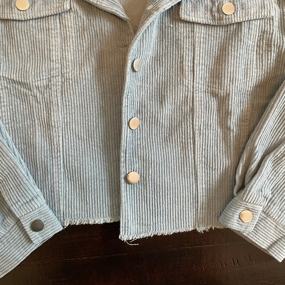 Princess Polly Blue Cropped Jacket - Picture 7 of 9